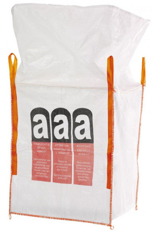 Big Bag mit Aufdruck Asbest 90 x 90 x 110 cm